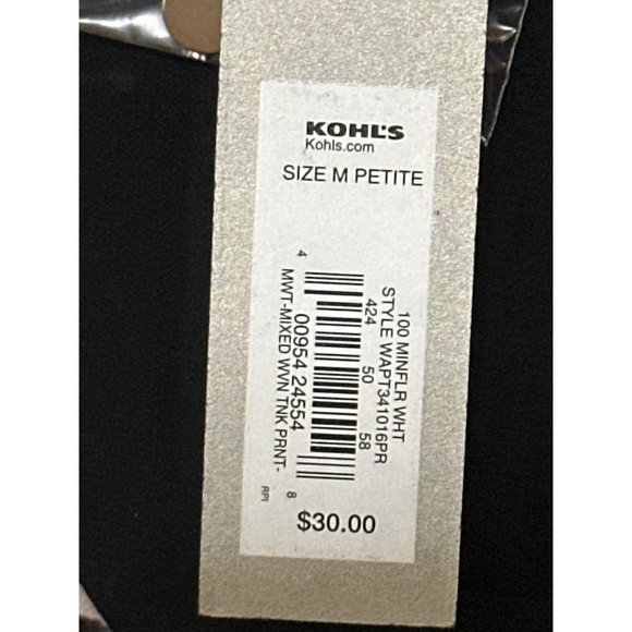 APT. 9 Sleeveless Floral Blouse w/Lining 100% Polyester Women's Size PM (READ) - Picture 12 of 16